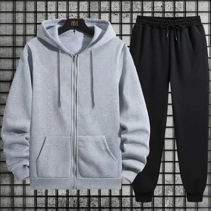 Men's Zip Hoodie & Sweatpants Set
