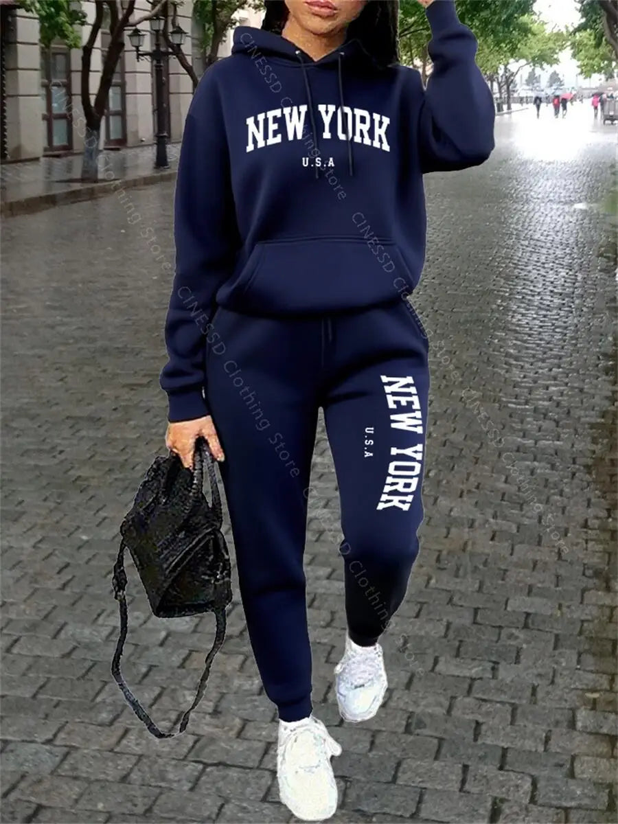 New York Two-Piece Sweatsuit Hoodie & Pants